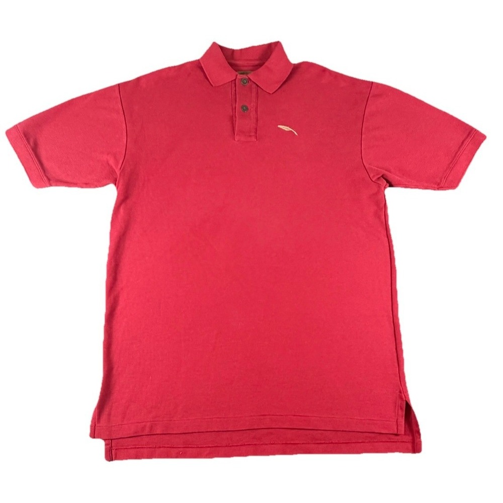 Bob Timberlake Polo Shirt Mens M Red Short Sleeve Cotton Classic Casual